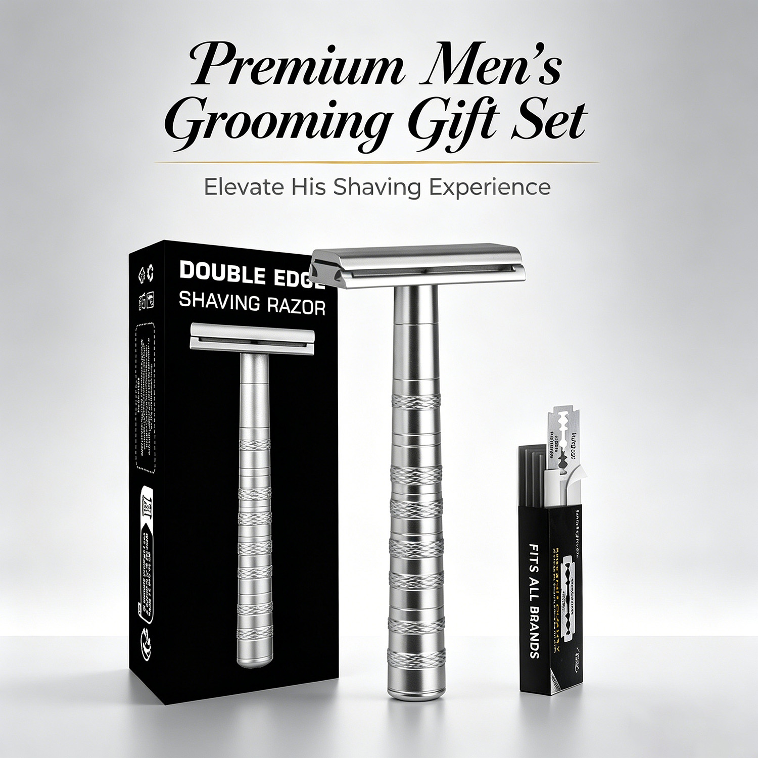 Safety Razor Handle - มีดโกนสองคมพร้อมใบมีดสำรอง 5 ใบ 30 ° มีดโกนใบมีดเดี่ยวแบบมีมุมคม