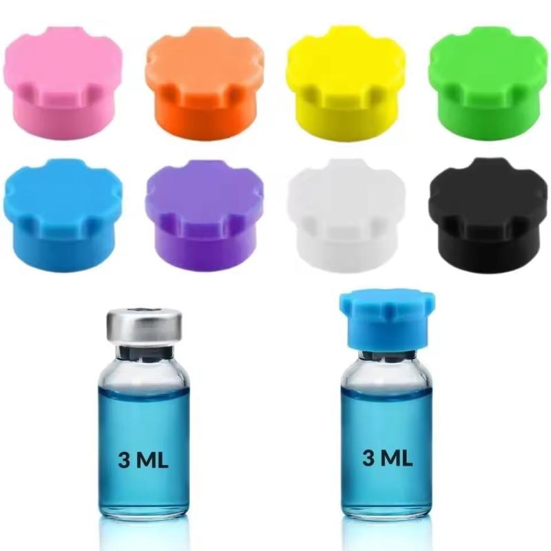 Reusable Bottle - ฝาปิดขวดแก้วซิลิโคนกันลื่นแบบใช้ซ้ำได้ ป้องกันการรั่วซึม เกรดอาหาร: 8 ชิ้น ขวดอินซูลินสำหรับผู้ป่วยเบาหวาน