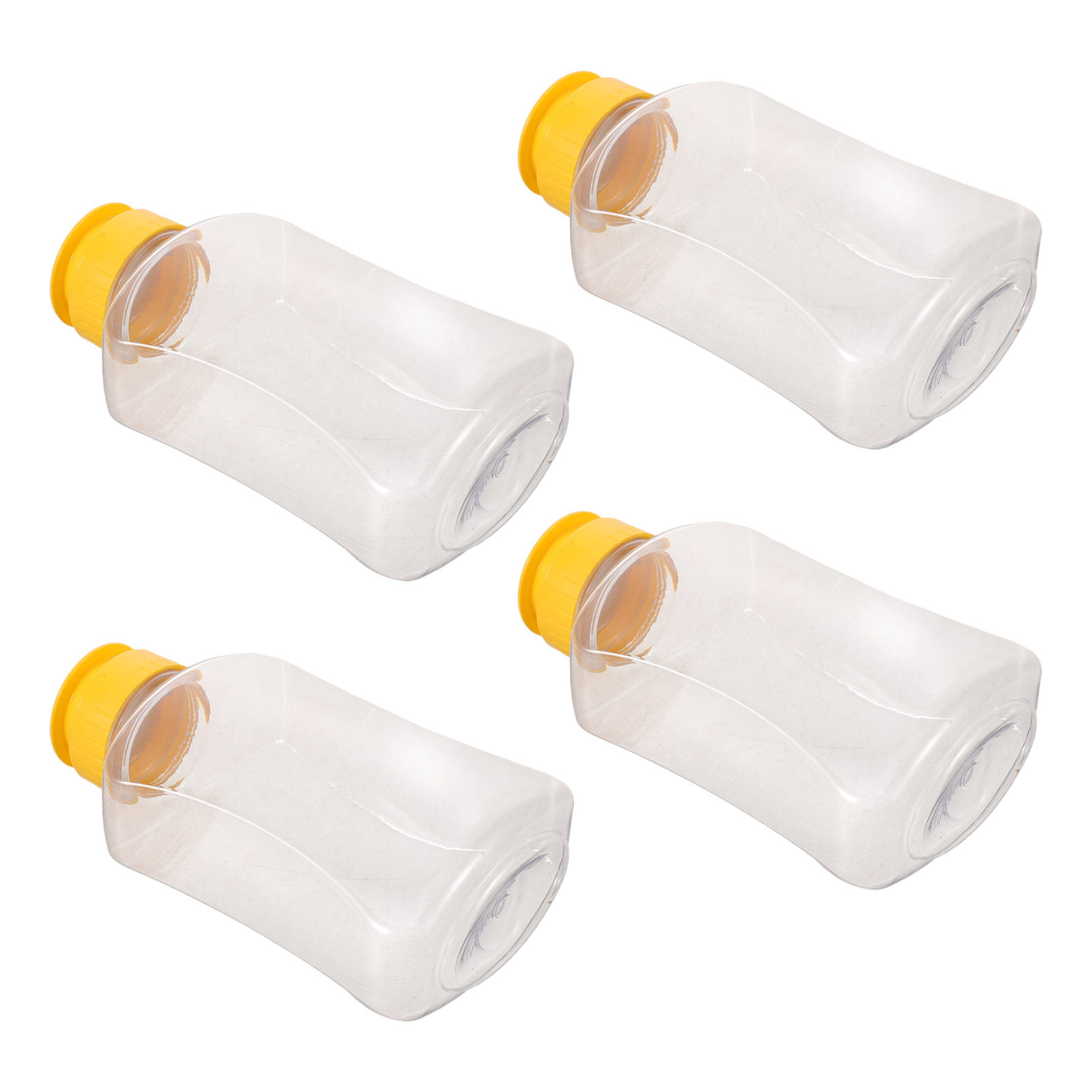Reusable Bottle - ขวดบีบน้ำผึ้งพลาสติก 4 ชิ้น ป้องกันการรั่วซึม ขนาด 180