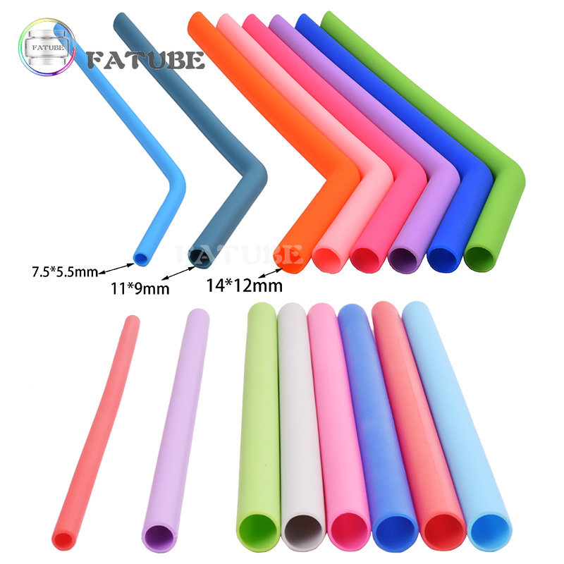 หลอดซิลิโคนแบบโค้งและแบบตรง 10 - Reusable Straw บทวิจารณ์และราคา