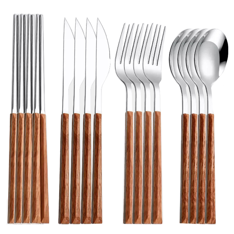 ชุดอุปกรณ์ใช้บนโต๊ะอาหารสแตนเล - Bamboo Cutlery บทวิจารณ์และราคา
