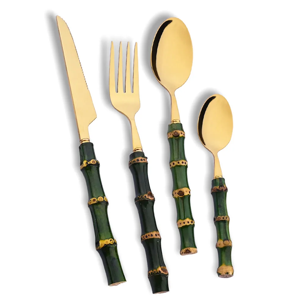 ชุดอาหารเย็นด้ามไม้ไผ่ธรรมชาติ - Bamboo Cutlery บทวิจารณ์และราคา