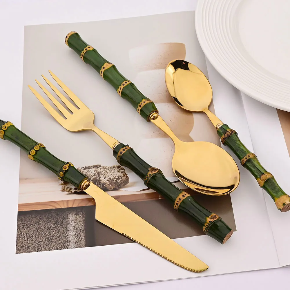 ชุดอาหารเย็นด้ามไม้ไผ่ธรรมชาติ - Bamboo Cutlery บทวิจารณ์และราคา