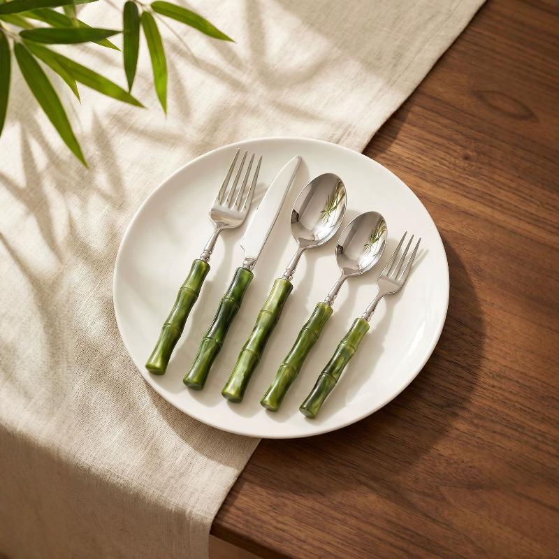 ชุดช้อนส้อมสแตนเลส 304 ด้ามไม้ - Bamboo Cutlery บทวิจารณ์และราคา